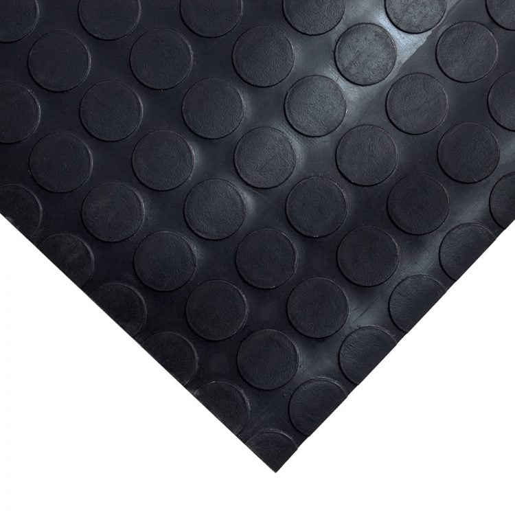 Black Coba Dot Vinyl Workplace Matting Style Black