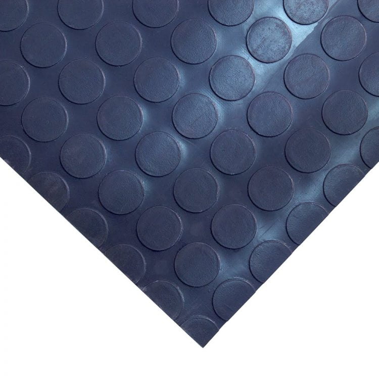 Blue Coba Dot Vinyl Workplace Matting Style Blue