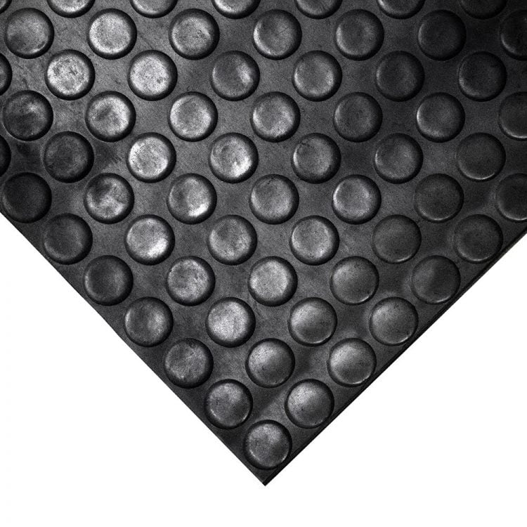Black Coba Dot Workplace Matting Style Black