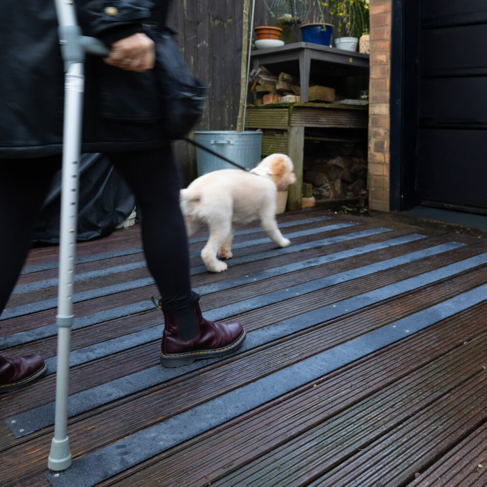 Black Decking Strips 50 mm (application)