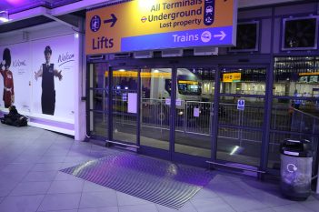 Bus station entrance matting