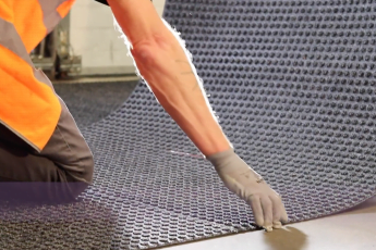Forklift matting installation