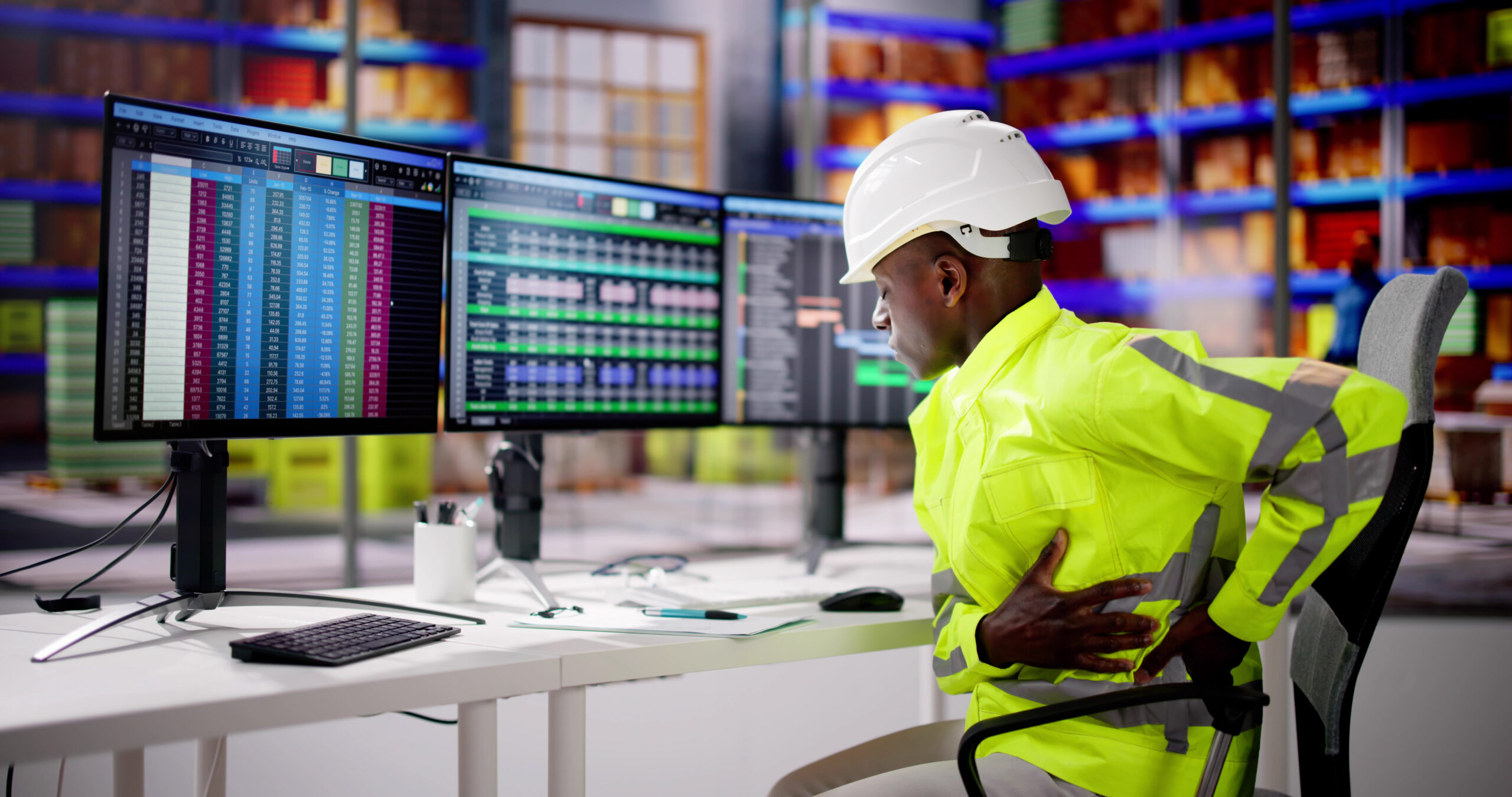 Back Pain Bad Posture Man Sitting