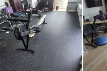 Home Gym Installation - Speckled Rubber Matting