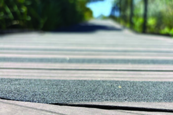 Anti-slip tape for outdoor walkways